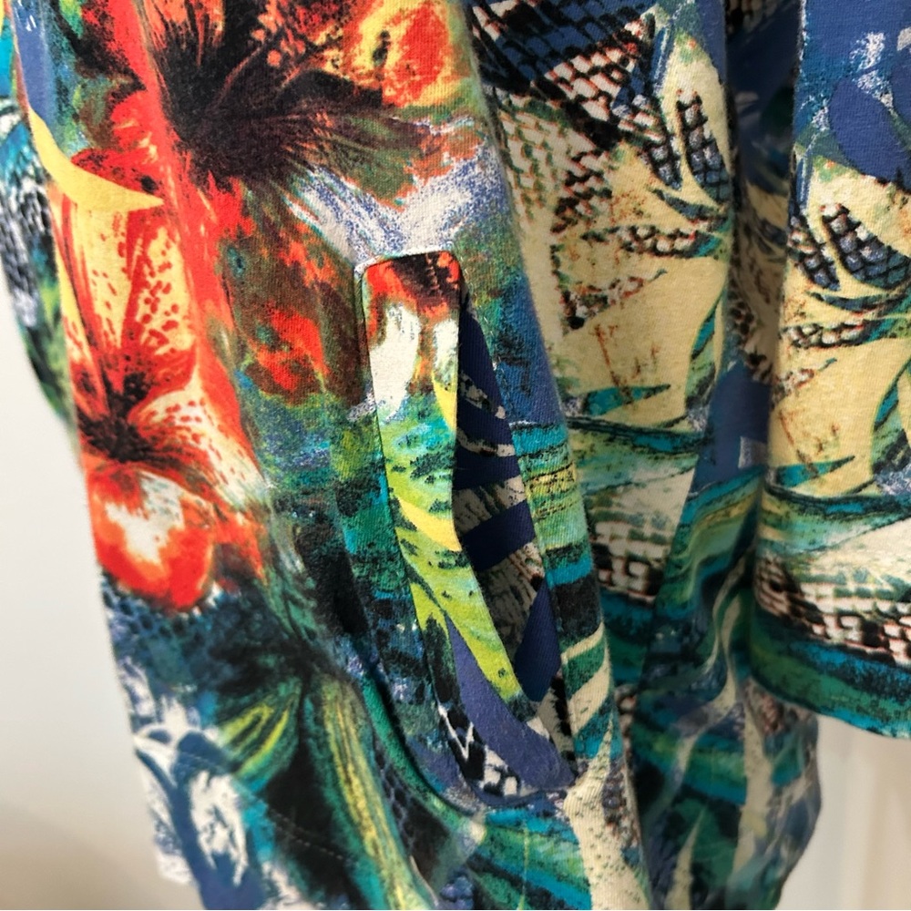 Onque Graphic Zip up Hoodie Fun Colorful Long Sleeve with metal accents Size XL - Picture 9 of 12